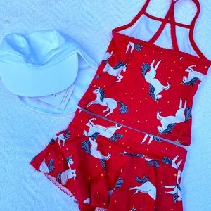 Hanna Andersson Unicorn Swim 3 pc Set 4T/100